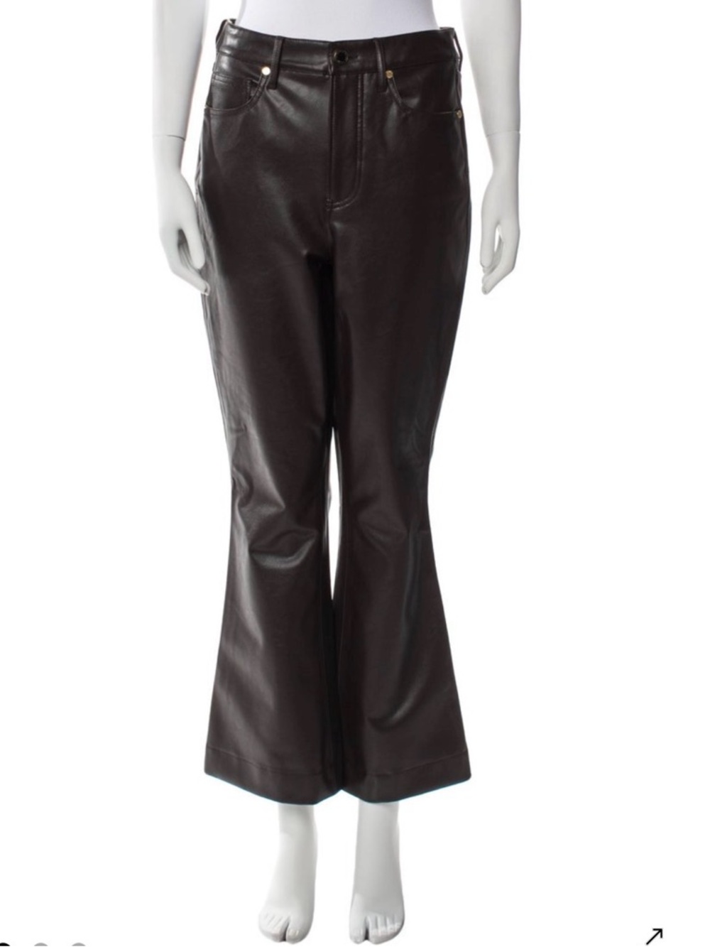 Veronica Beard Faux Leather Pants Brown NWOT